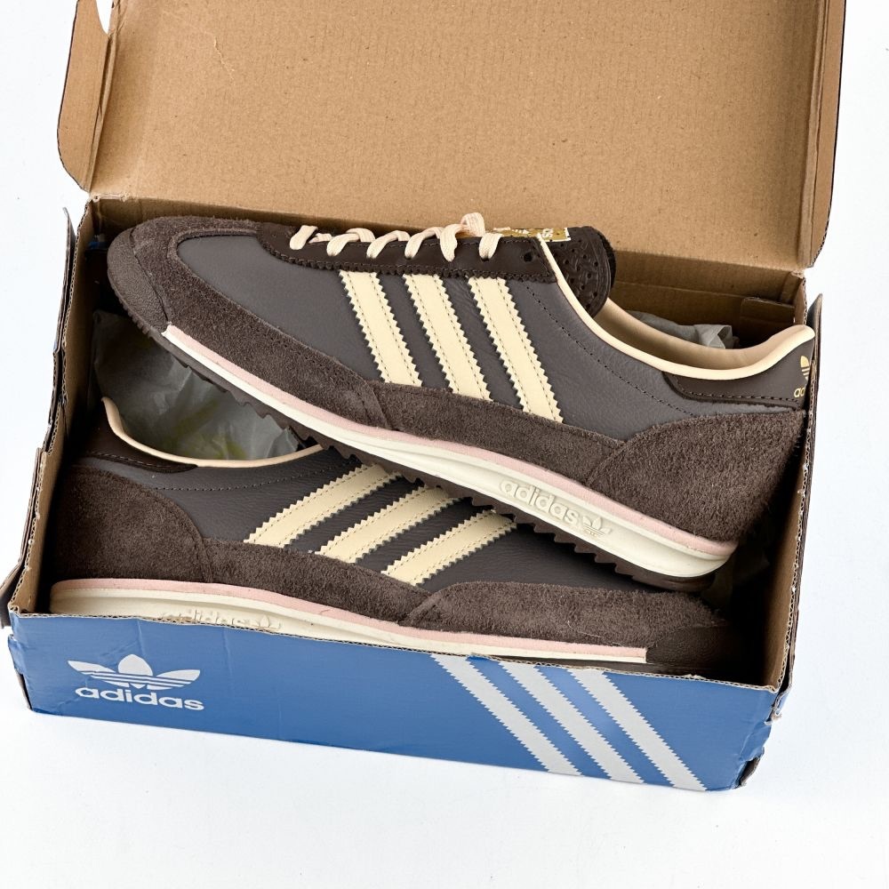 $105 NEW Adidas Women's SL 72 OG W Sneaker in Charcoal/Crystal Sand 10